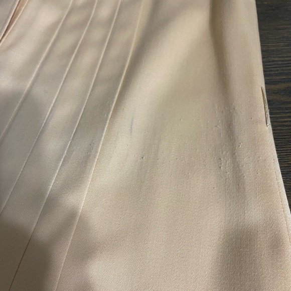 VINTAGE 1970’s Teal Traina Traina Boutique Peach Trench Pleated Dress Size Large - Picture 15 of 15